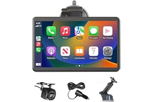 7" Portable Apple Car Play Screen for Vehicle, Wireless Android Auto & Apple Carplay Screen for Car with Backup Camera, Bluet
