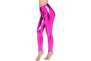 PINKPHOENIXFLY Womens Sexy Shiny Faux Leather Leggings Pants