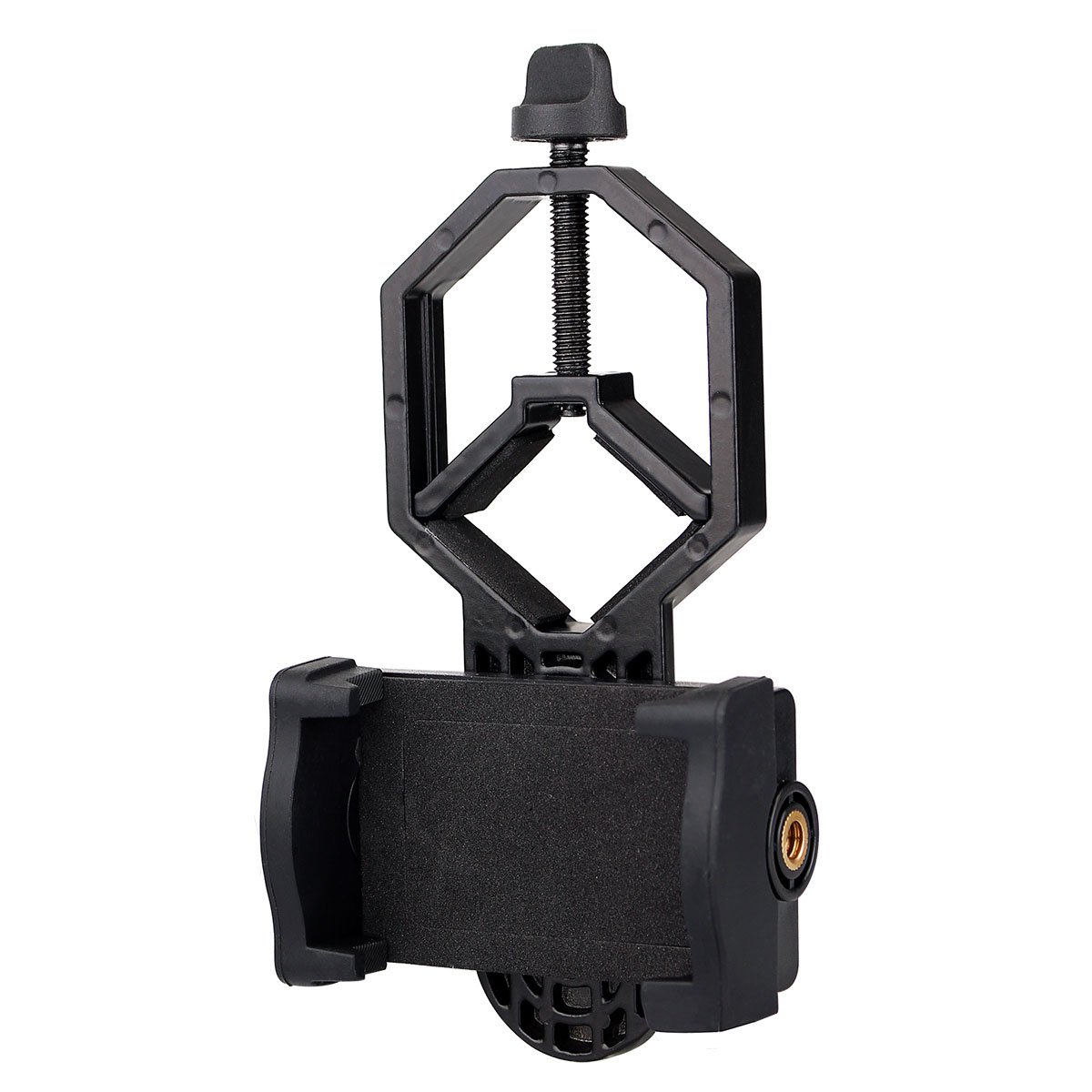 Svbony Telescope Phone Mount, Universal Cell Phone Adapter 360° Rotation, Compatible with SV28 SV13 Spotting Scope Telescope Monocular Binocular black