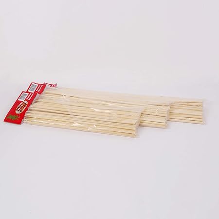 Shrayati Bamboo Skewer Stick BBQ Sticks/Kebab Sticks/Wooden skewers/Bamboo Skewers/Roasting Pick 10 Inch (Pack of 3) (5)