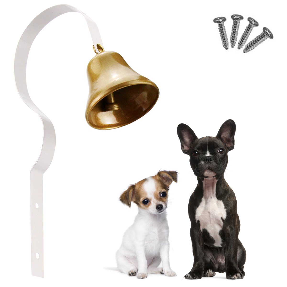 Comsmart Tinkle Dog Bell Pet Door Bell Hanging Brass Doorbell for Potty