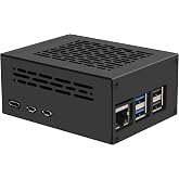 Geekworm P579 PCIe Metal Case for Raspberry Pi 5 and Top M.2 NVMe HAT | Support Active Cooler