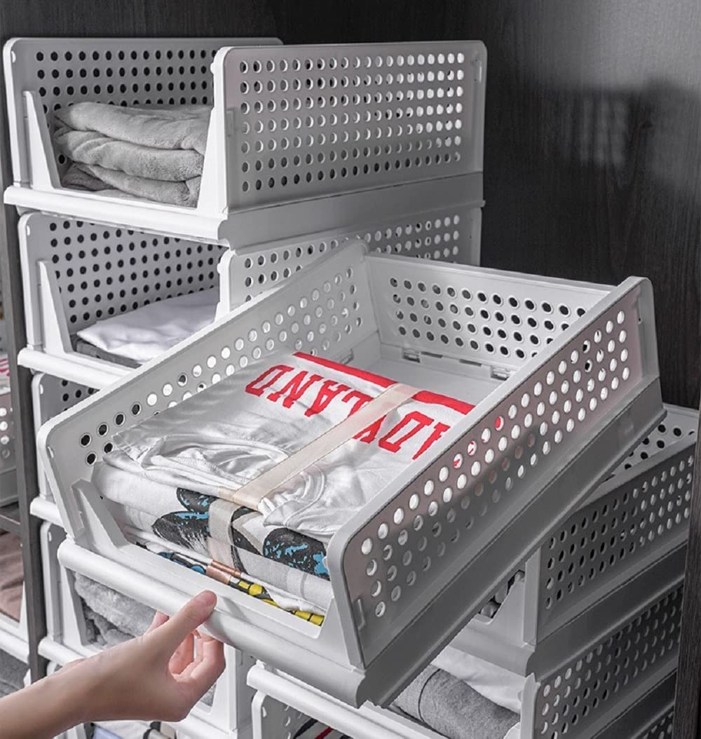 Natur Pur Storage Box Organizer, White, Plastic, 15 kg Capacity, Storage Organizer System for Wardrobe, Cupboard, Bathroom, Toy, Shoe Storage