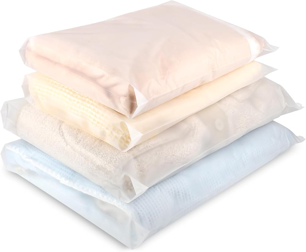 Yoosso 40 Pcs Ziplock Bags 50x40cm and 40x30cm Large Travel Clothes Storage