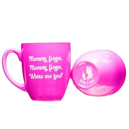 mommy finger coffee mug