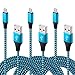 Micro USB Cable, Kakaly 3-Pack 6ft Nylon Braided Fastest Charger Data Cord with Metal Connectors for Android, Samsung Galaxy S7 S6 Edge, Note 4/5,S4 S5 Active, Tab A S/ S2 Pro, PS3/ 4, HTC