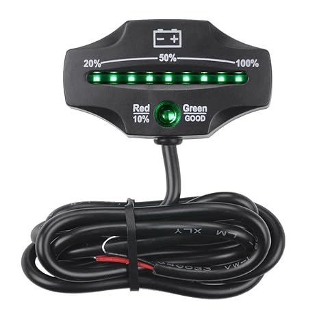 KKmoon Blei Säure Speicher Batterie Anzeige?12V/ 24V/ LED Lehre Batterie Niveau-Monitor/für Golf Karren/Marinemotorrad/LKW Ga