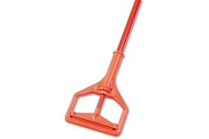IMPACT PRODUCTS Impact Janitor Style Screw Clamp Mop Handle, Fiberglass, 64", Safety Orange