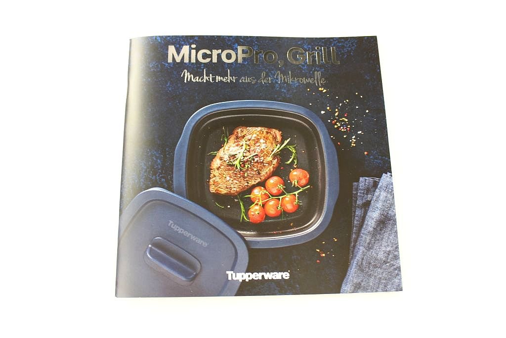 TUPPERWARE MicroPro Grill dark blue Grilling in the Microwave + German