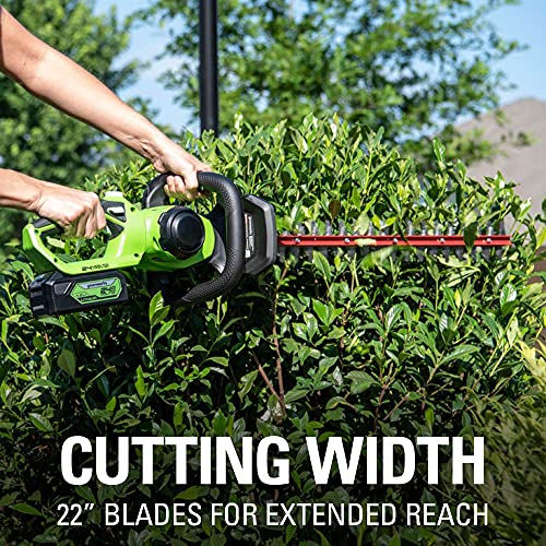 Greenworks 24V 22" Cordless Laser Cut Hedge Trimmer, Tool Only Pricepulse