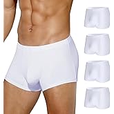 Arjen Kroos Men's Boxer Briefs, Sexy Silky Breathable Ice Silk Mens Trunks Underwear, Underwear for Men 4 Pack