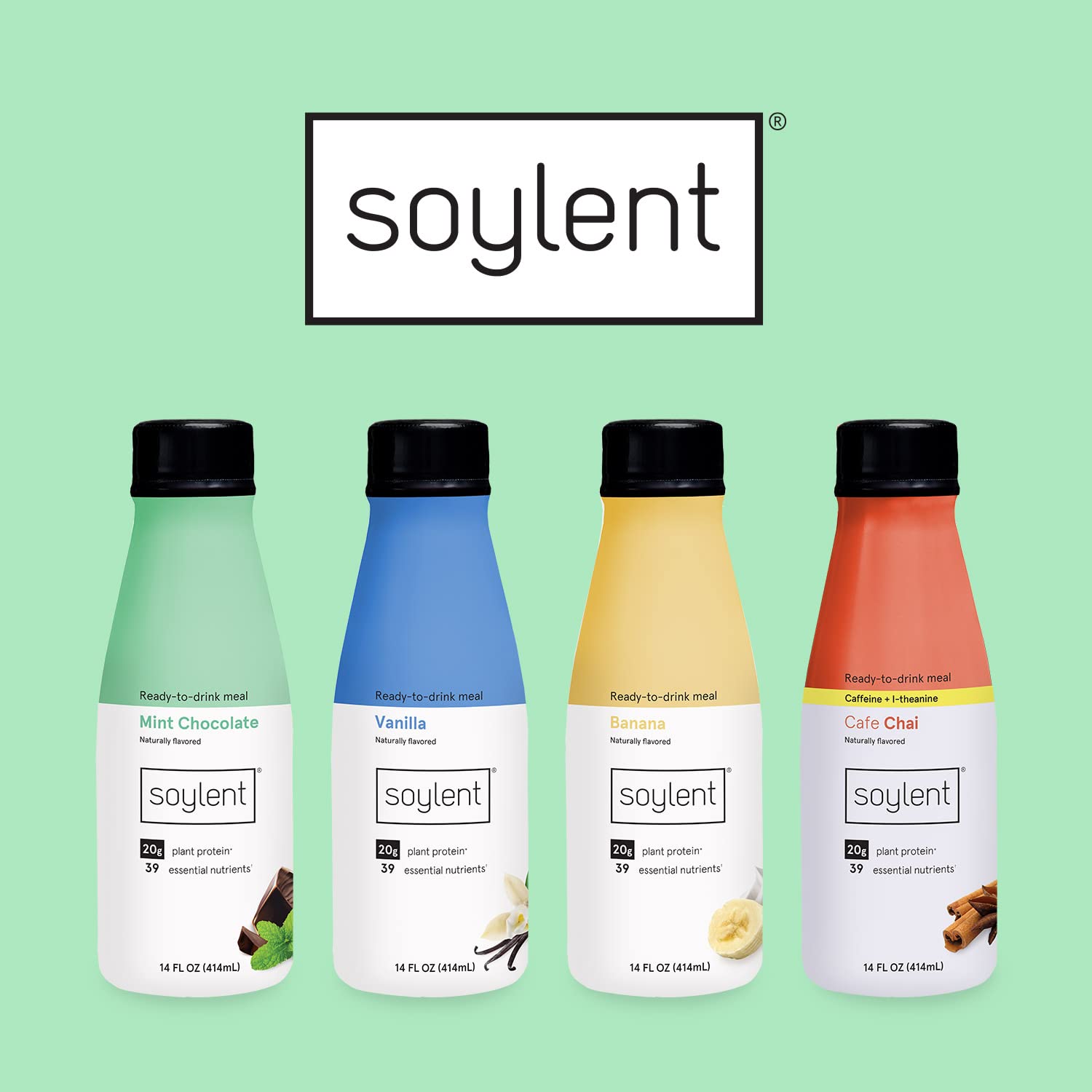 Soylent Meal Replacement Shake, Seasonal Sampler Pack, Contains 20g