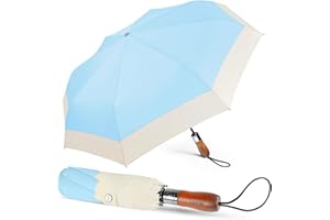 Lejorain Compact Golf Umbrella Large - 54inch Travel Big Portable Automatic Folding Umbrella Windproof for Men Heavy Duty 210T Dupont Teflon Coated Umbrella for Rain