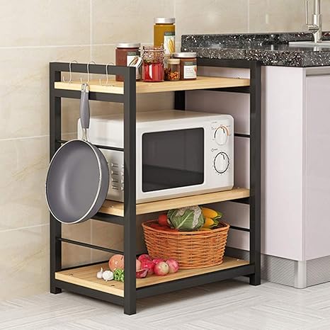 Amazon 棚板 キッチンフロアスタンドキッチン収納ラック3段収納ラックオーブンラック多機能 サイズ さいず 80cm 40cm 80cm キッチンラック オンライン通販