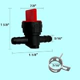 LiteTour 1/4 Inch Inline Fuel Cut Off Valve with Clamps (2 Pack) view 3