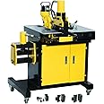 INTBUYING 3 in 1 Electric Hydraulic Busbar Processor Cutter/Bender/Hole Puncher 700bar for Copper & Aluminum Busbars, Industrial Grade Busbar Fabrication Tool with 6 Punching Dies 110V