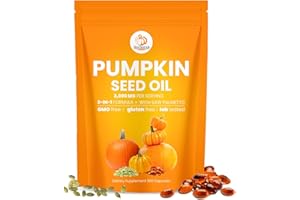Hochornk Pumpkin Seed Oil Capsules, 2 in 1 Pumpkin Seed Oil for Hair Growth with Saw Palmetto, Promotes Scalp, Heart Healthy, Youthful Skin-300 Softgels