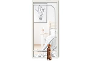 BOUTICOL Cat Resistant Mesh Screen, 38" x 83" Cat Resistant Door Screen with Zipper Stop Cats Running Out, Thickened Cat Resistant Mesh Screen Door Pet Door Screen for Cat Pet Home Bedroom, Living Room Door