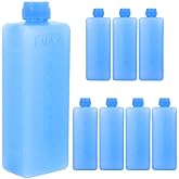 FOYTOKI 8 Pcs Reusable Ice Packs for Air Conditioner Fan Cooling Ice Crystal Boxes Portable Freezer Packs for Lunch Boxes Camping Picnic Outdoor Use