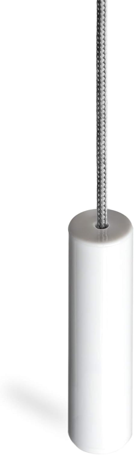 Ceiling Switch Pull Cord String, with Ice White Ergonomic Handle. Choice of Contrasting Bright and Fun Cords