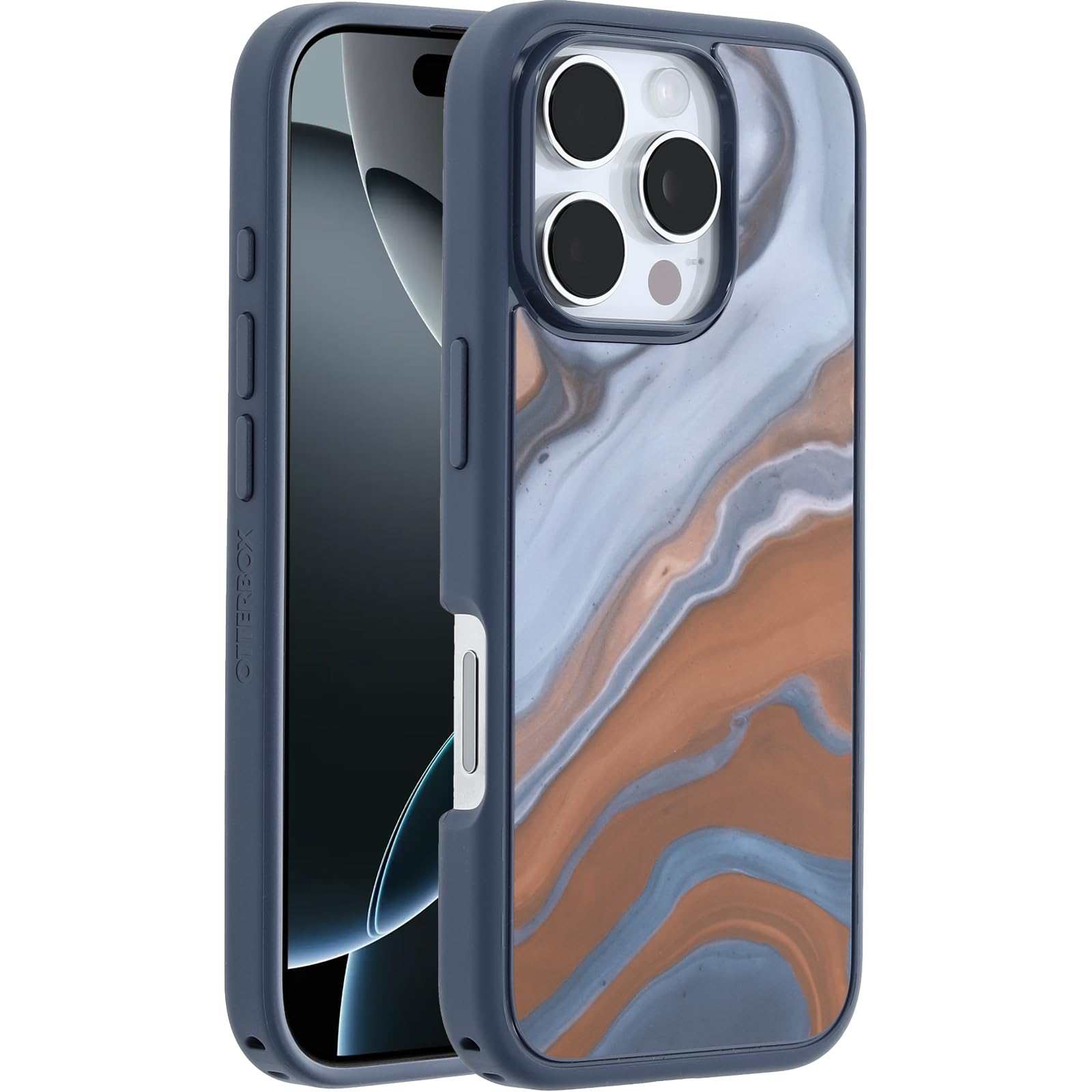 OtterBox Symmetry Series MagSafe Case for iPhone 16 Pro, Shockproof, Drop proof, Protective Thin Case, 3x Tested to Military Standard, Desert Marble