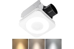 OREiN 3-in-1 Bathroom Exhaust Fan with LED Light & Humidity Sensor, 160 CFM, Auto-On at 60% Humidity, 1500LM, 3000K/4000K/5000K, Night Light, ETL & FCC Certified, Ceiling Opening Size 11.81''x11.02''