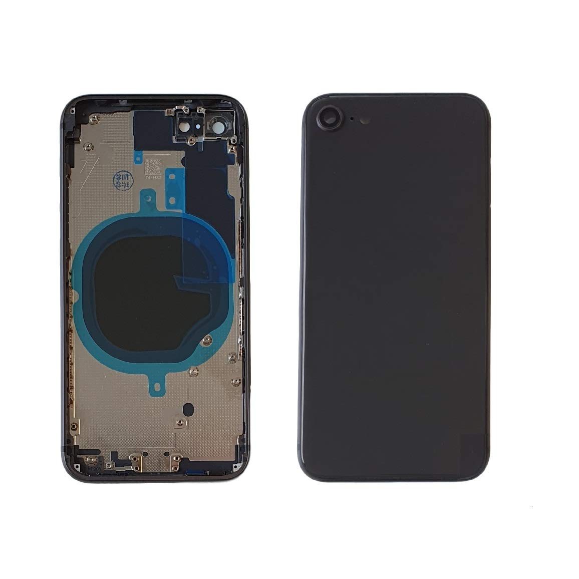 Smartex® Back cover Housing + Frame compatibile with iPhone 8 | Rear Shell NO LOGO, NO PRE-INSTALLED COMPONENTS (Space grey)