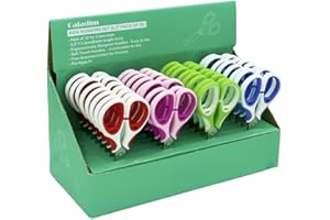 Galadim Kids Scissors (32 Count Teacher Pack, Rounded-tip, 5.2 Inch) - 5.2’’ Soft Touch Rounded School Student Scissors Shears GD-016-P-L (Pack of 32)