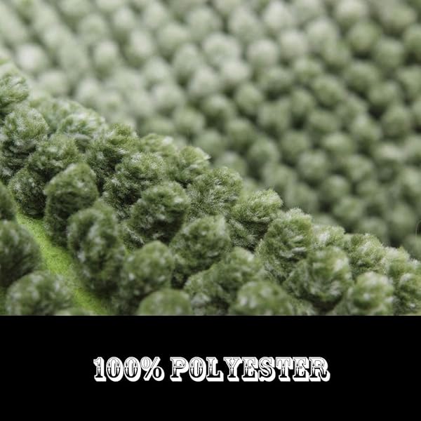 COSY HOMEER BATH RUGS MADE OF 100% POLYESTER EXTRA SOFT AND NON SLIP BATHROOM MATS SPECIALIZED IN MACHINE WASHABLE AND WATER ABSORBENT SHOWER MAT (44X26 INCH, GREEN)