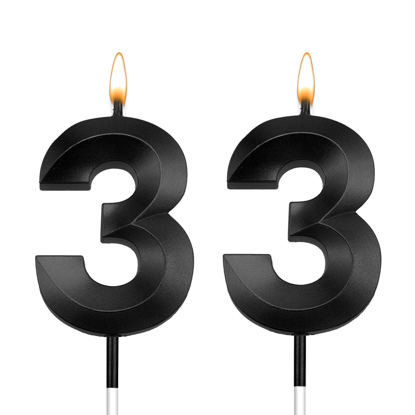 Photo 1 of 33 Candles for Cake 33rd Birthday Candle 33rd Birthday Decorations for Women 33 Birthday Decorations for Men 2 Pcs Number 3 Candle 3rd Birth Decor for Boys Girls 33 Wedding Anniversary