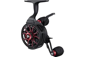 Piscifun ICX Carbon Ice Fishing Reel, Structure Upgrade Magnetic Drop System Inline Ice Fishing Reel, Free-Spool Bidirectional Lever, 3.2:1 High Speed, 8+1 Shielded BB, CNC-Machined Ice Reel