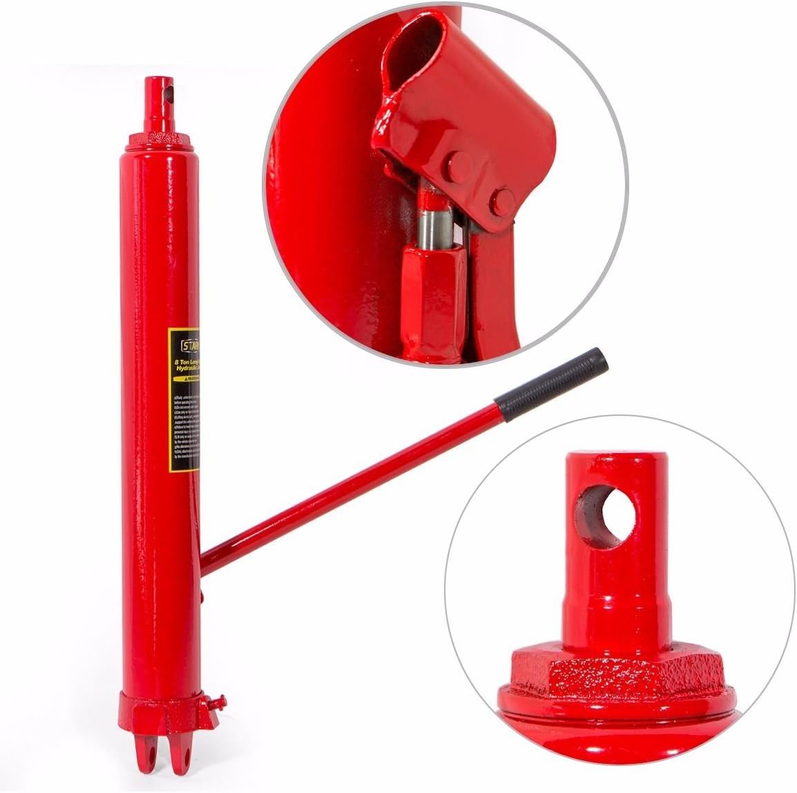 8 Ton Manual Engine Hoist Long Ram Hydraulic Jack – Cherry Picker Replacement – CMT 40441