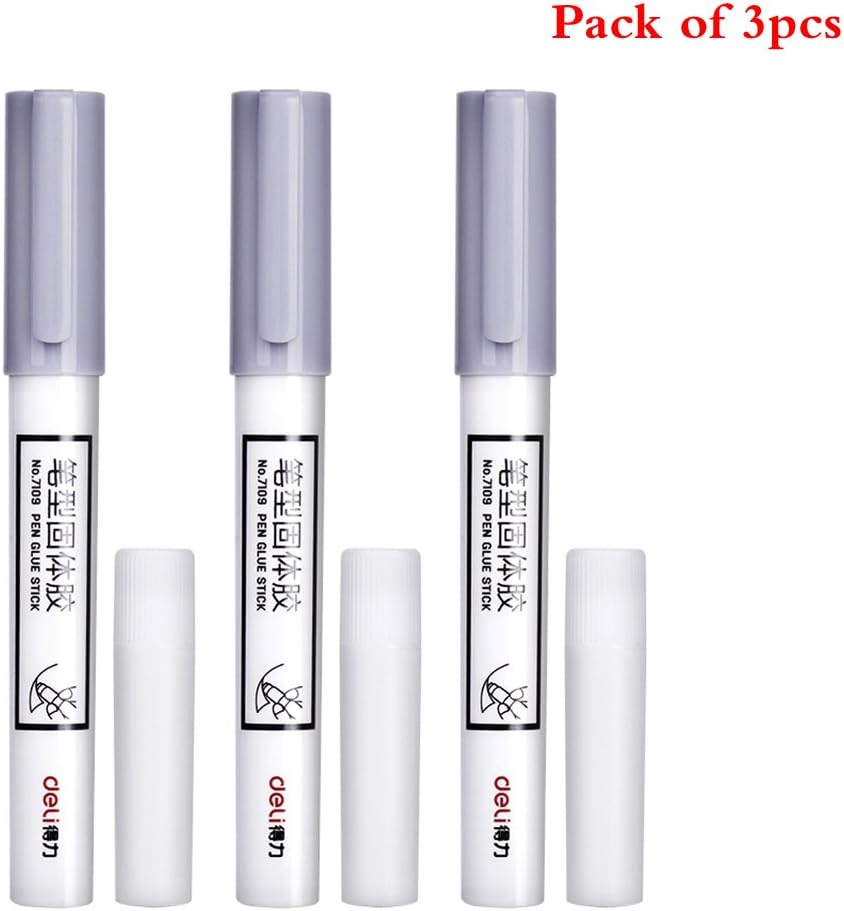 Deli Pen Glue Solid Stick and refills, All Purpose School