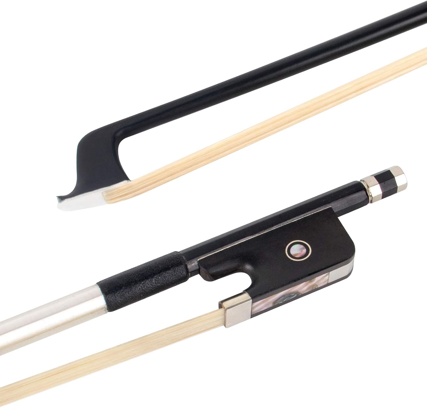 Viola Bow 4/4 Full Size Carbon Fiber (Black) Musical