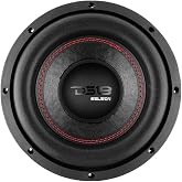 DS18 SLC-8S Subwoofer in Black - 8-Inch Speaker, 400W Max Power, 200W RMS Power, Aluminum 4 Layer Voice Coil, Black Steel Frame, SVC, 4 Ohm Impedance, Ferrite Magnet (1 Speaker) (SLC8S)