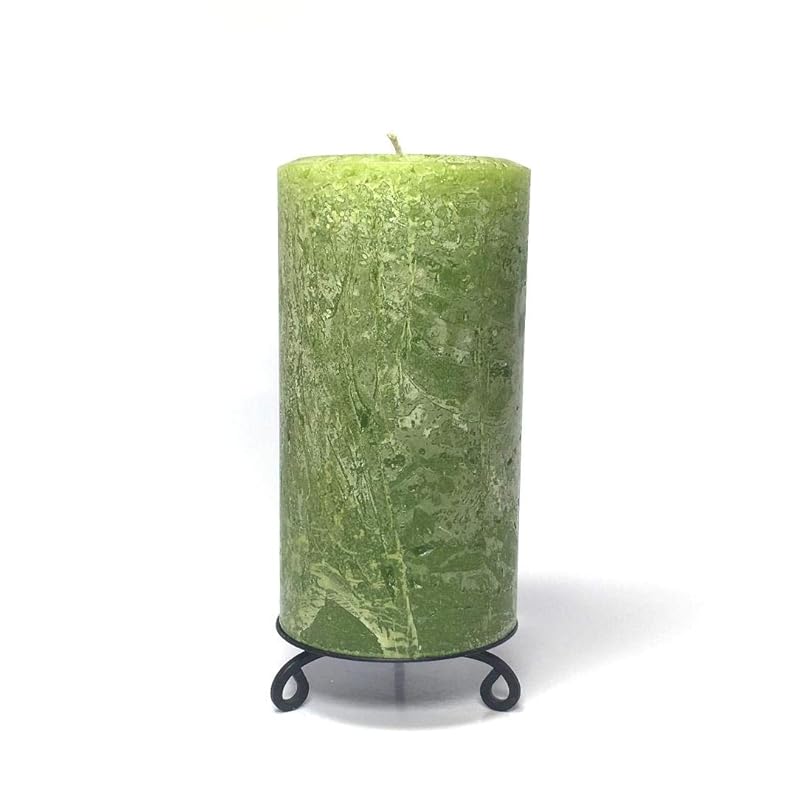 Pear Green Rustic Unscented Pillar Candle Choose Size