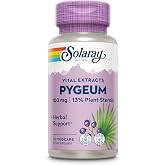 SOLARAY Pygeum Bark Extract, One Daily 100mg | Healthy Prostate Support | Guaranteed to Contain 13 mg Total Plant Sterols | 30 VegCaps