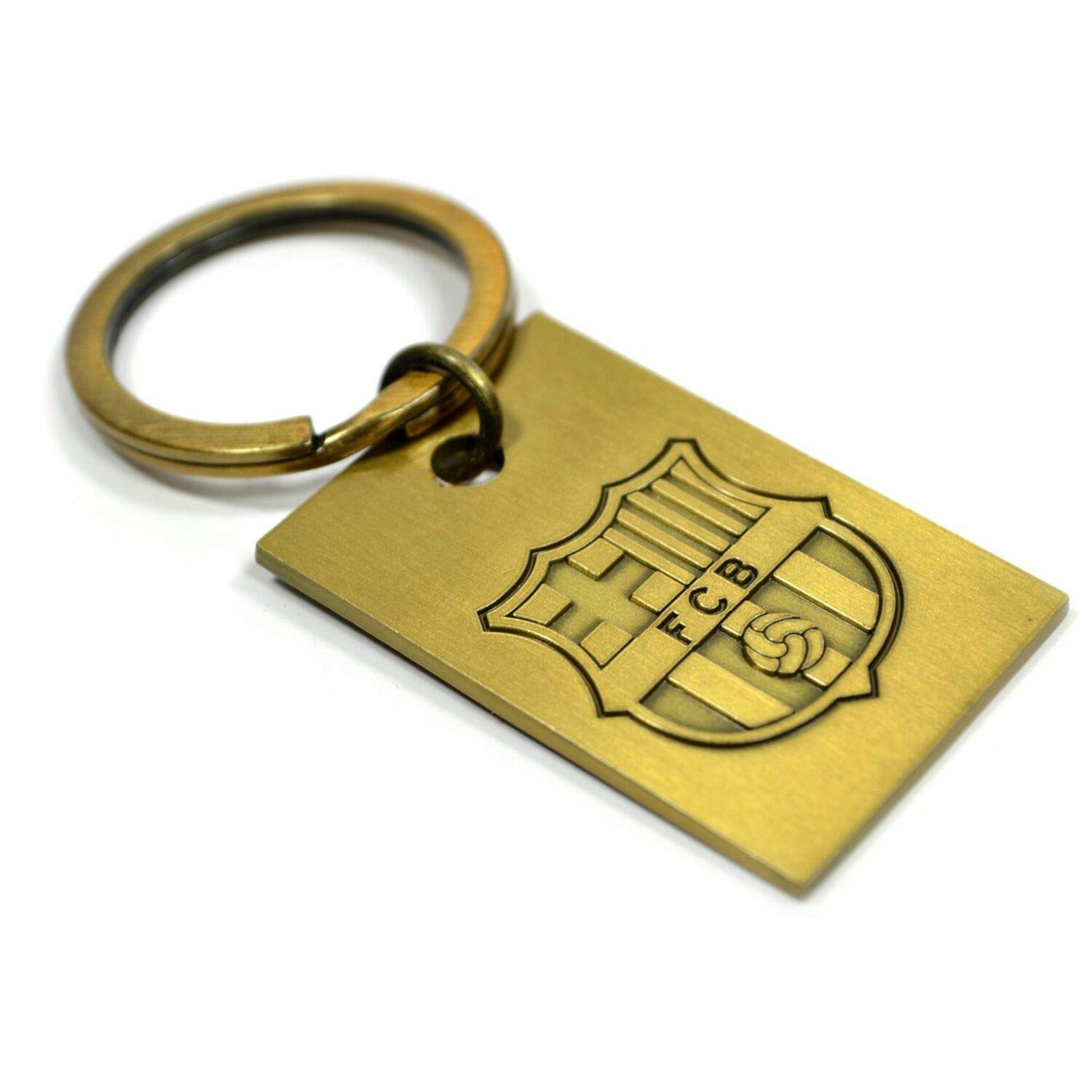 FC Barcelona Vintage Embossed Metal Key Ring