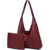 Casual Hobo Bag for Women Soft Shoulder Bags Slouchy Pu Leather Tote Purses for Work Travel