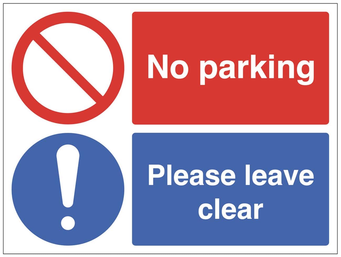 No parking Please leave clear (semi rigid pvc safety sign)