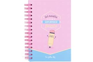 The Yellow Clip - Libreta de Notas para Maestras: Pasta Dura, Mix de Hojas Punteadas y Renglones, Cuaderno con Papel Grueso 120 gsm | Perfecto para Bullet Journal, Caligrafía, Notas y Lettering (Maestra)