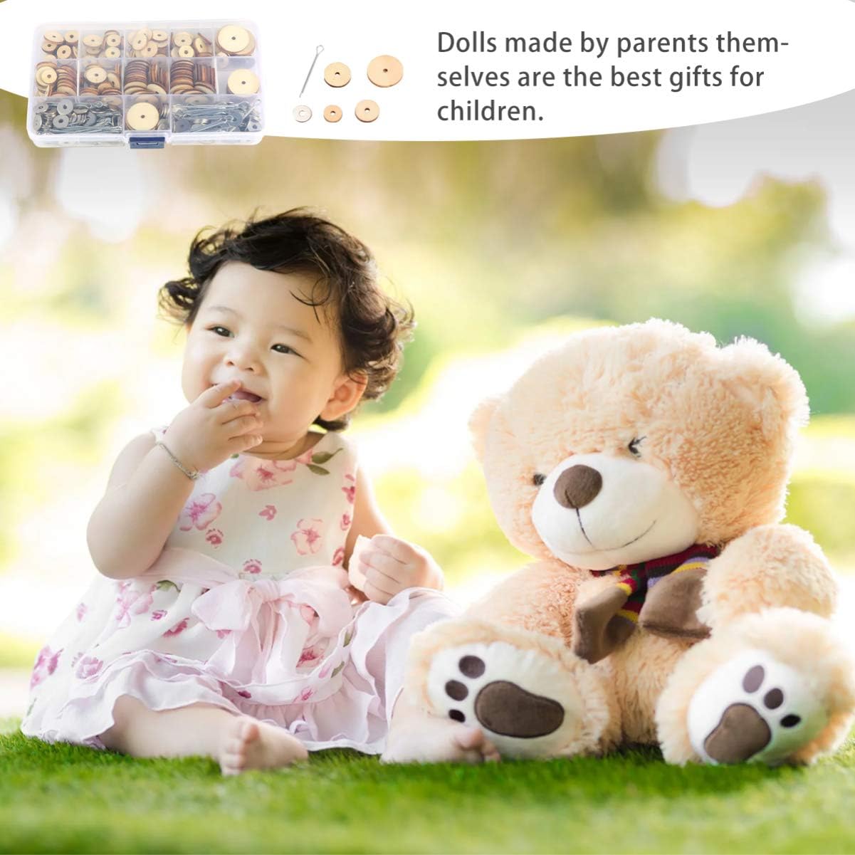 EXCEART Doll Joints Accessories for Teddy Bear & Doll Making, Wooden & Stainless Steel, Movable Joints, DIY Crafts - Image 5