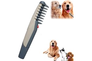 BOOMY LINS 2-in-1 Electric Pet Grooming Comb with Razor, Electric Dog Grooming Comb, Pet Knot Remover for Detangling Long Hair and Fur on Cats and Dogs (1pcs)