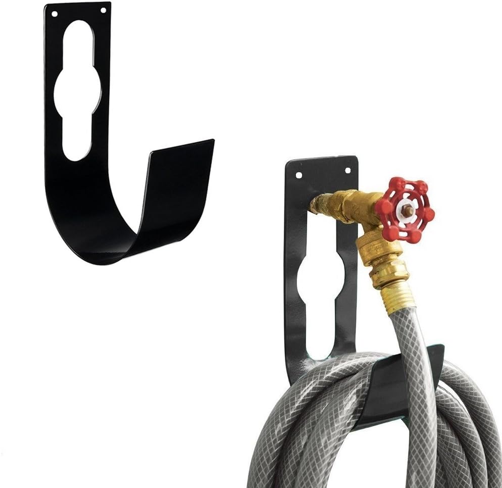 Garden Hose Holder, Metal Garden Hose Carrier Cast Iron Black : Garden & Outdoor