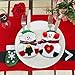 WOVTE 8Pcs Christmas Decorations Snowman Silver Flatware Holder Pockets Table Dinner Home Decoration