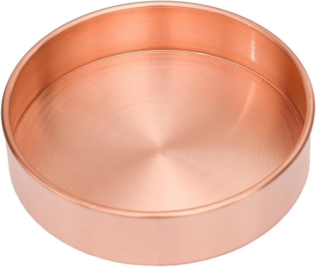THEE Circular Copper Tray Key Jewelry Cosmetics Tray Table Storage Decorations