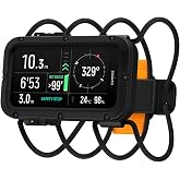 SUUNTO Nautic Dive Computer w/Bungee Cord, Bright AMOLED Display | Integrated LED Flashlight, Up to 120H, GPS&amp;Underwater Route Tracking, Wireless Tank Pressure Monitor, Suunto App Connectivity