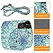 Fintie Protective Case Compatible with Polaroid PIC-300 / Fujifilm Instax Mini 7s Instant Film Camera - Premium Vegan Leather Bag Cover with Removable Strap, Emerald Illusions