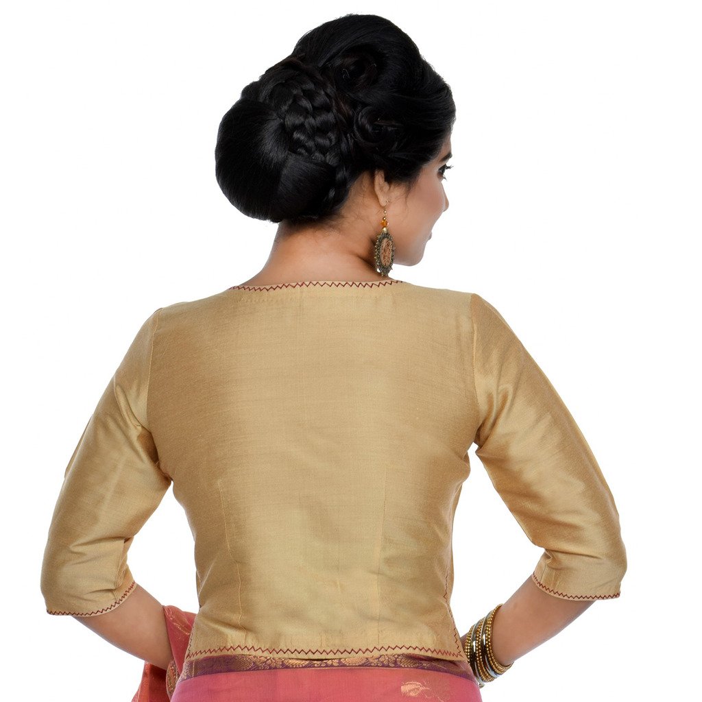 rene beige cotton silk blouse