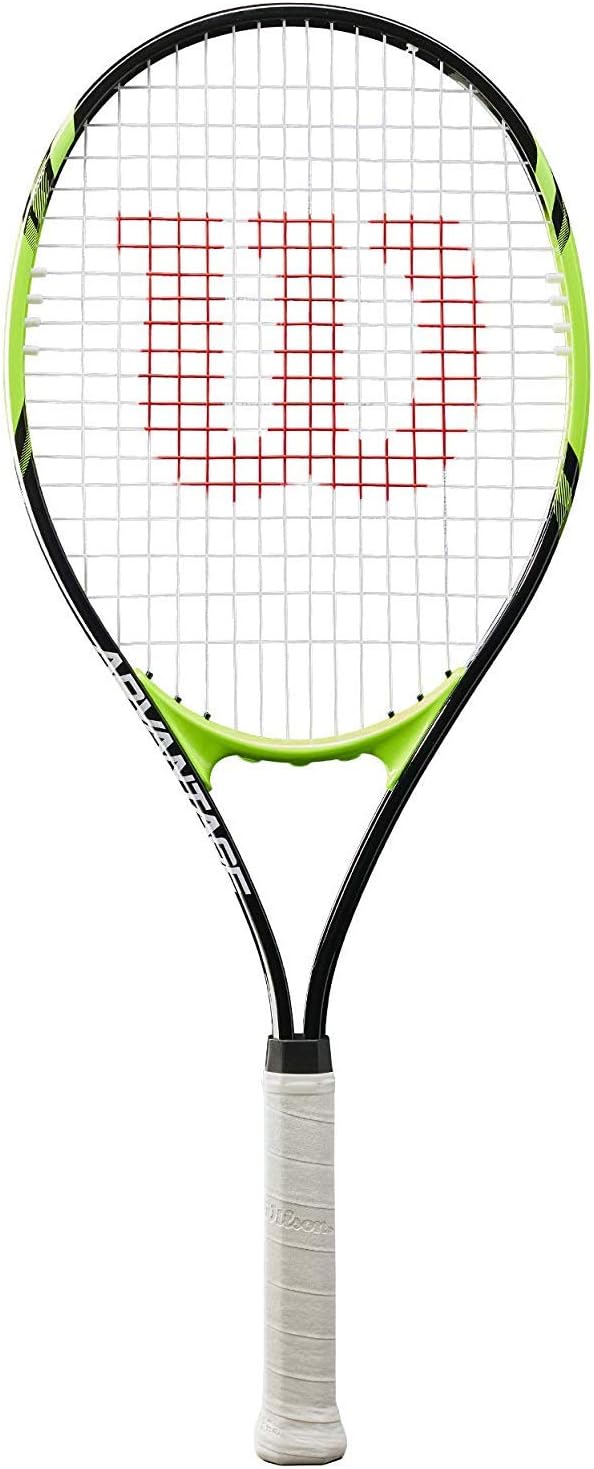 Wilson Raqueta de Tenis, Advantage XL, Principiantes y Jugadores intermedios, Negro/Verde, Tamaño de empuñadura L3, Unisex Adulto